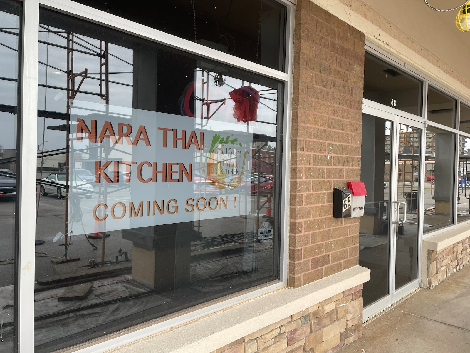 Nara Thai Kitchen, a new family-owned restaurant, is hoping to open in April at 68 Xenia Towne Square near Nail Ace and T-Mobile. NATALIE JONES/STAFF