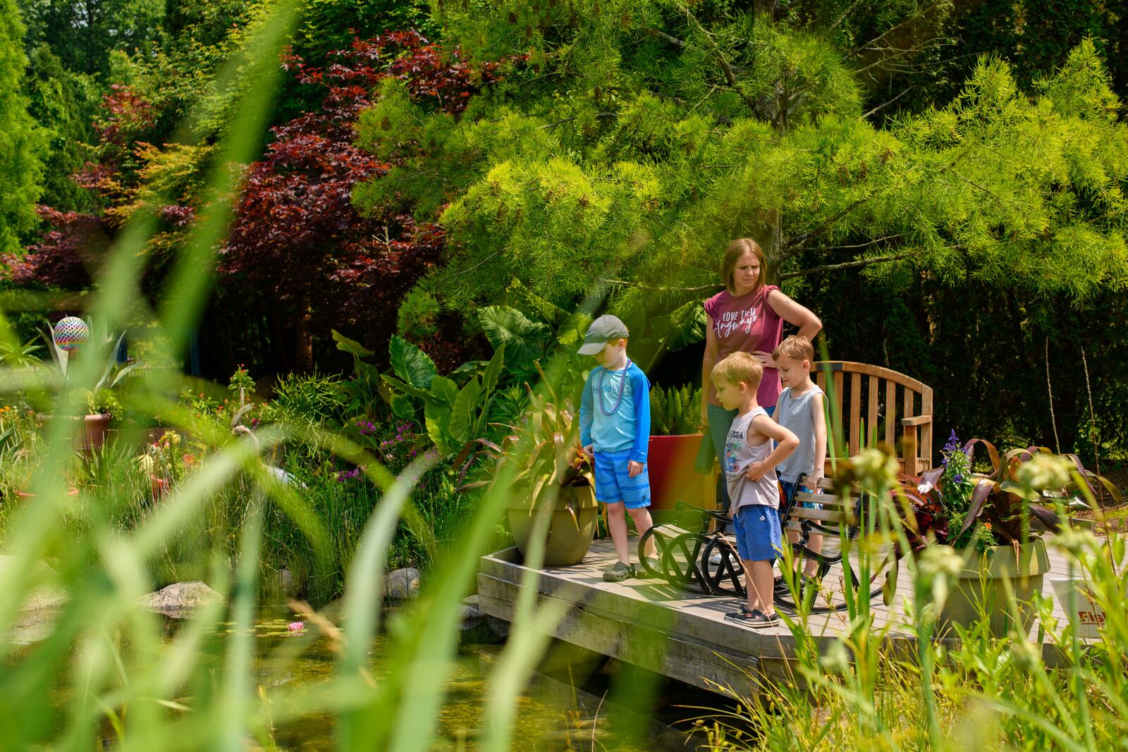 Child-friendly sections of Wegerzyn Gardens help children learn about the different habitats required to keep the environment healthy. CONTRIBUTED