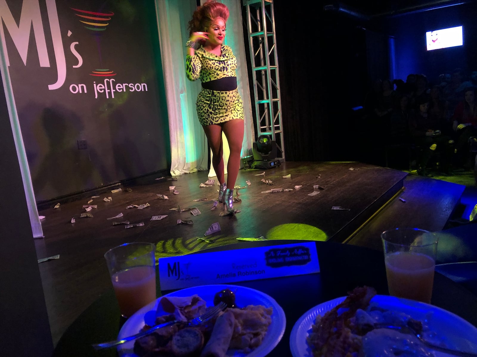 Performer Amaya Sexton at a drag brunch held at MJ's on Jefferson in 2019.