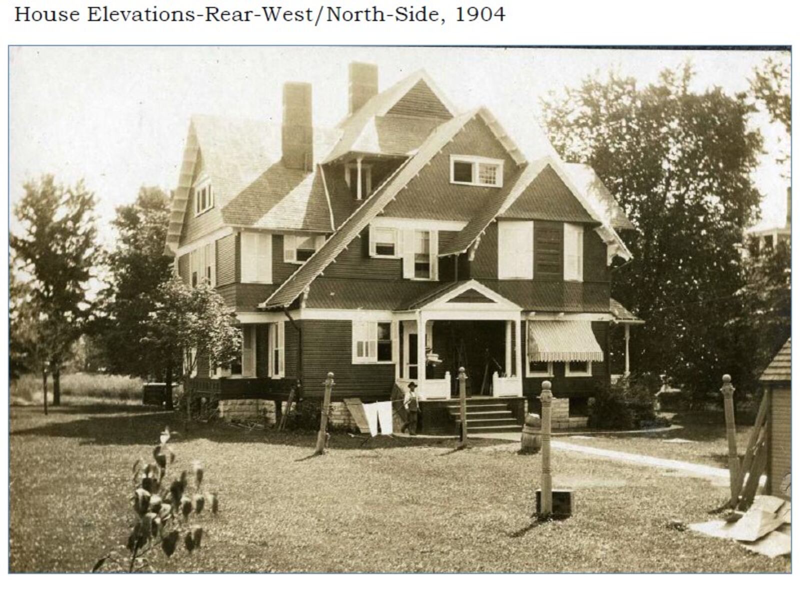 A photograph of Colonel Edward Deeds home at 319 Central Ave. in Grafton Hill in northwest Dayton. Charles Kettering invented the electric ignition and self-starter at this site, which revolutionized the automobile industry. The barn behind the home was used as a workshop. CONTRIBUTED