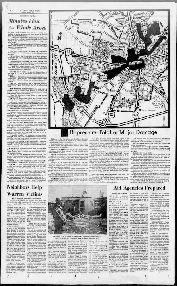 Xenia tornado 1974 DDN pages