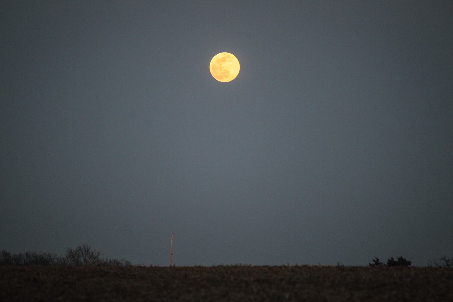 Pink supermoon above Miami Valley