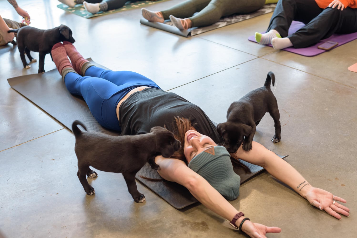 PHOTOS: Puppy Yoga at SICSA Pet Adoption and Wellness Center