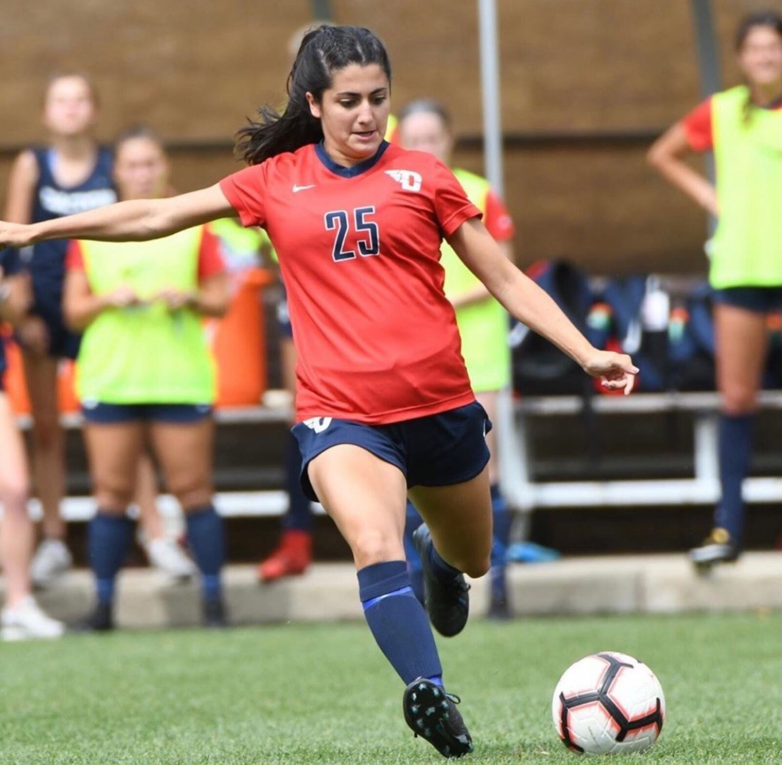 Dayton's Emma Thomas, a senior midfielder/forward soccer player and two-time A-10 All Academic honoree from Moon Township, Pa. CONTRIBUTED