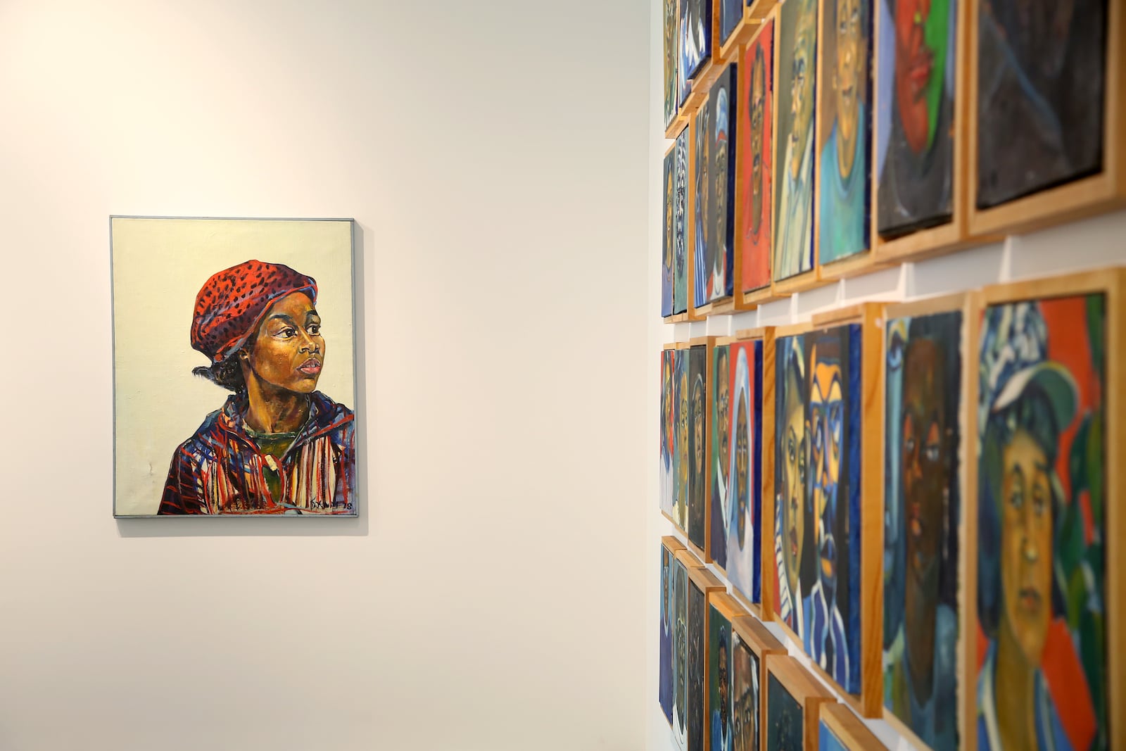 An exhibition of work by Curtis Barnes, Sr. is on display at the Contemporary Dayton at its new home at the Dayton Arcade. LISA POWELL / STAFF