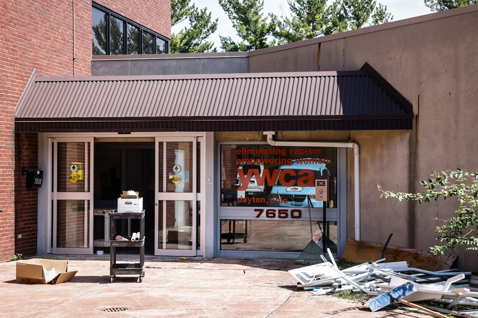 The YWCA is in the process of cleaning out it's administration offices in Huber Heights after vandals broke in to steal copper piping. JIM NOELKER/STAFF