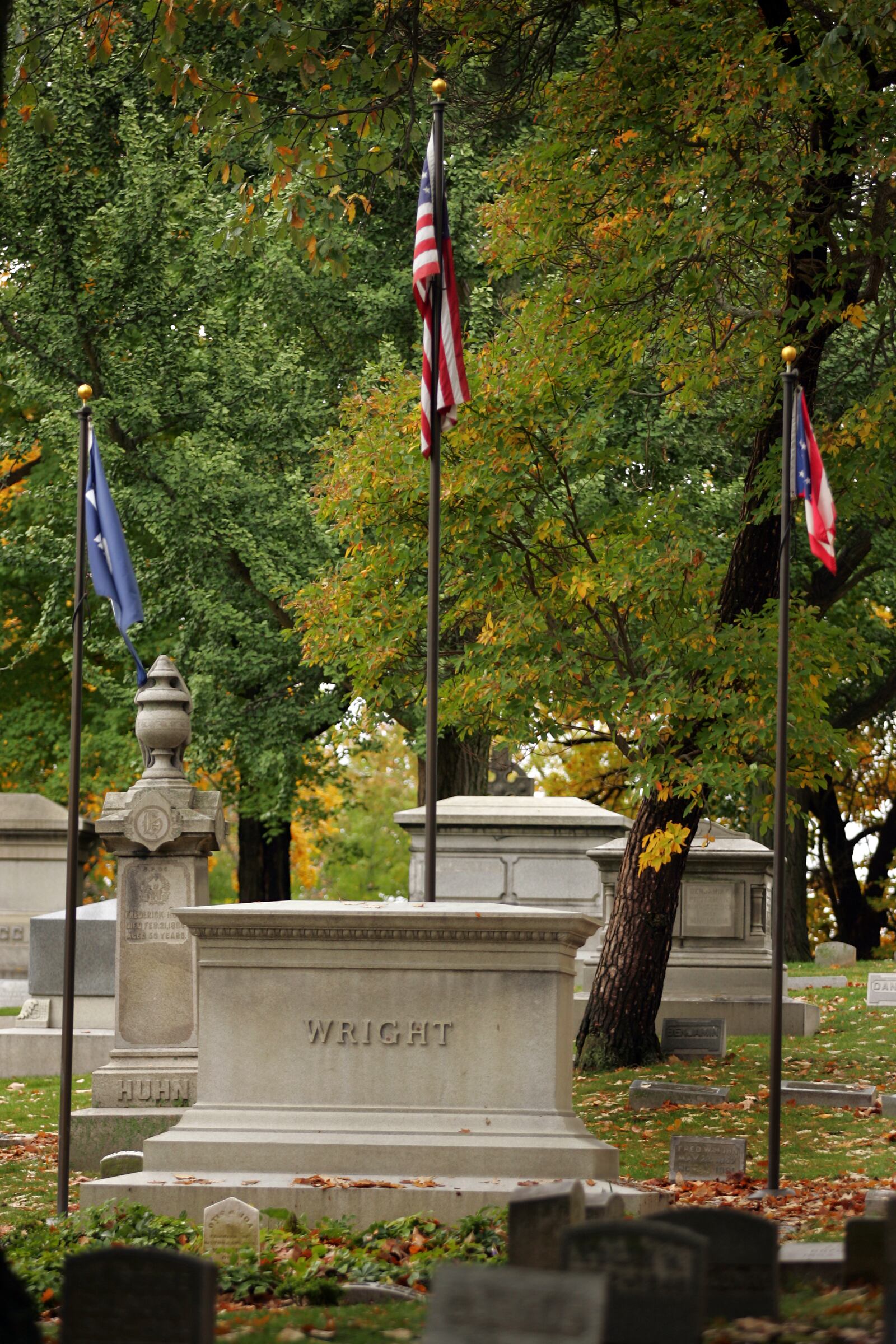 The Wright Family Burial Site at Woodland Cemetery. Photo by Jim Witmer