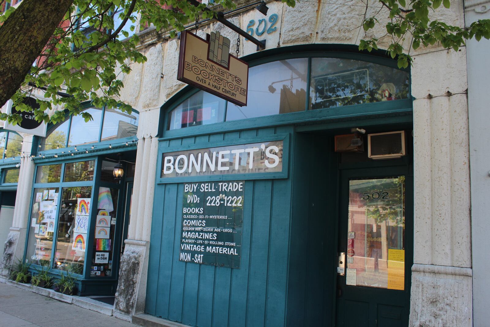 Bonnett's Book Store is the second oldest business in  Dayton's Oregon District after the Goodwill. It was found in 1939 by  Harold "Hal"  and  Ruth Bonnett. The book store at 502 E. Fifth St. remains family-owned. The shop plans to reopen on May 12. It closed March 24 due to the coronavirus pandemic.