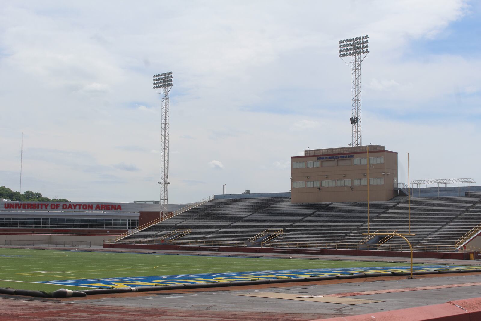 The track at Welcome Stadium is being removed and replaced. CORNELIUS FROLIK / STAFF