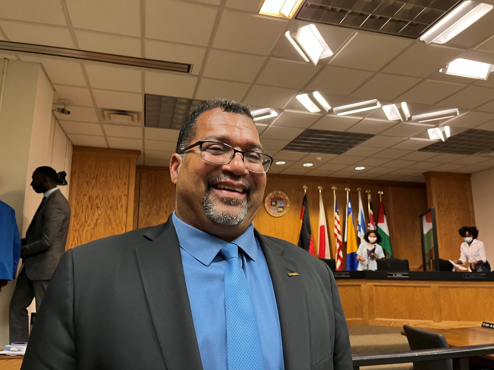 Dayton City Commissioner Chris Shaw in commission chambers on Wednesday, June 29. CORNELIUS FROLIK / STAFF