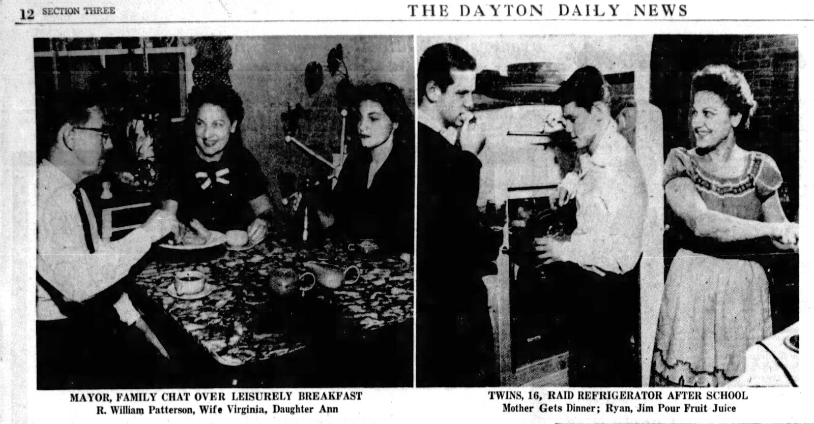 Dayton Mayor William Patterson and wife Virginia Karn Patterson share their daily life in 1957. DAYTON DAILY NEWS ARCHIVES