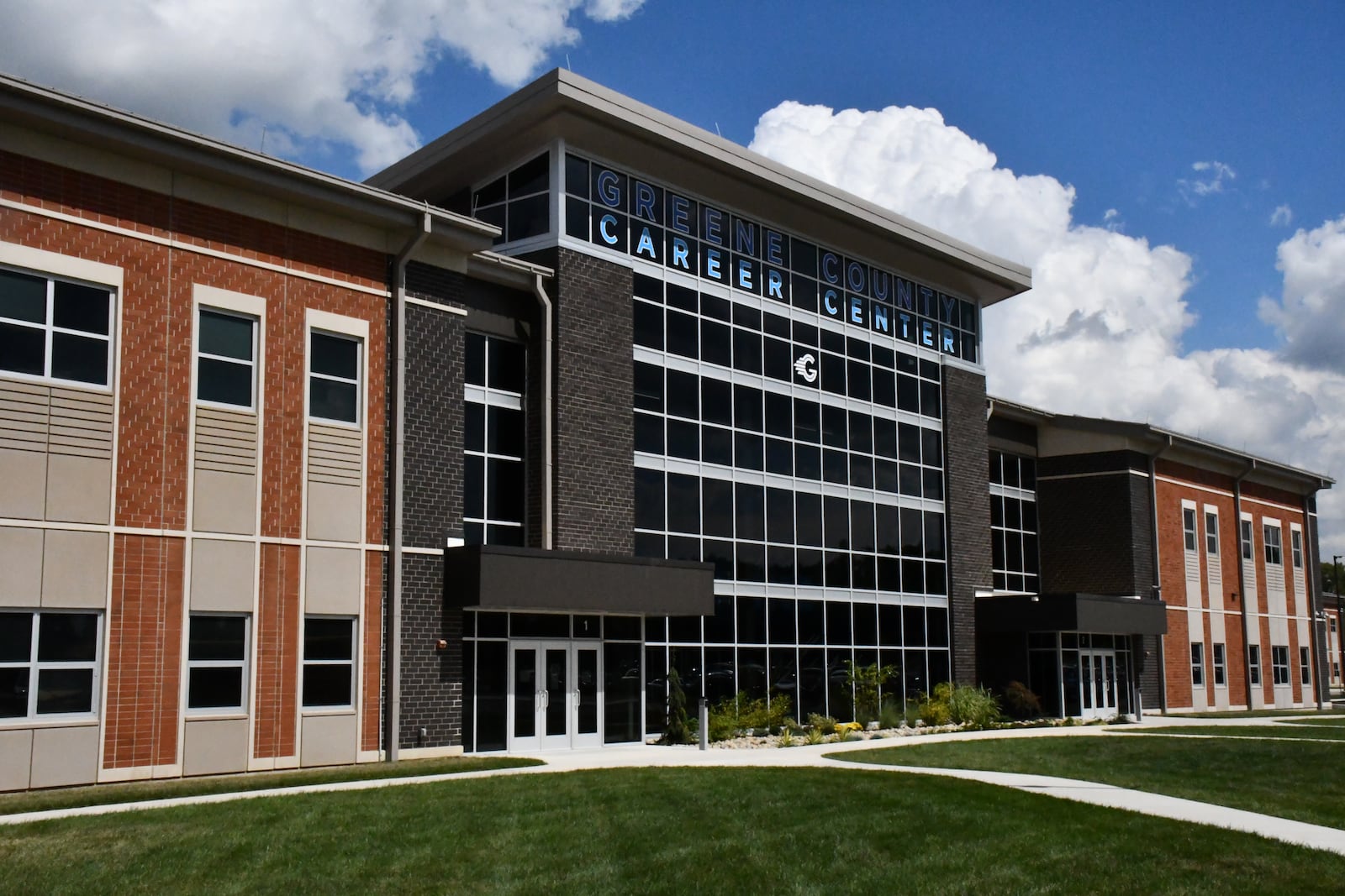 The rendered facade of the Greene County Career Center.