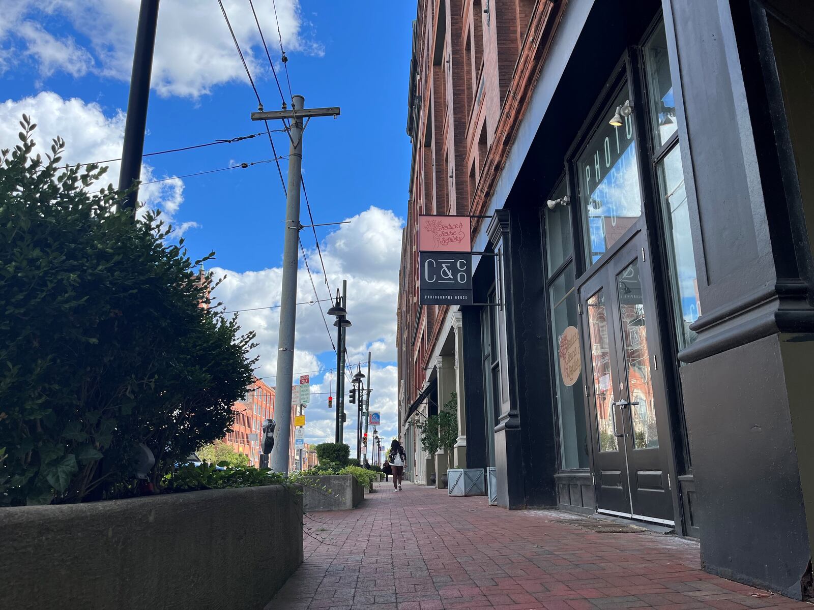 Storefronts along East Third Street in the Cannery Lofts Apartments. CORNELIUS FROLIK / STAFF