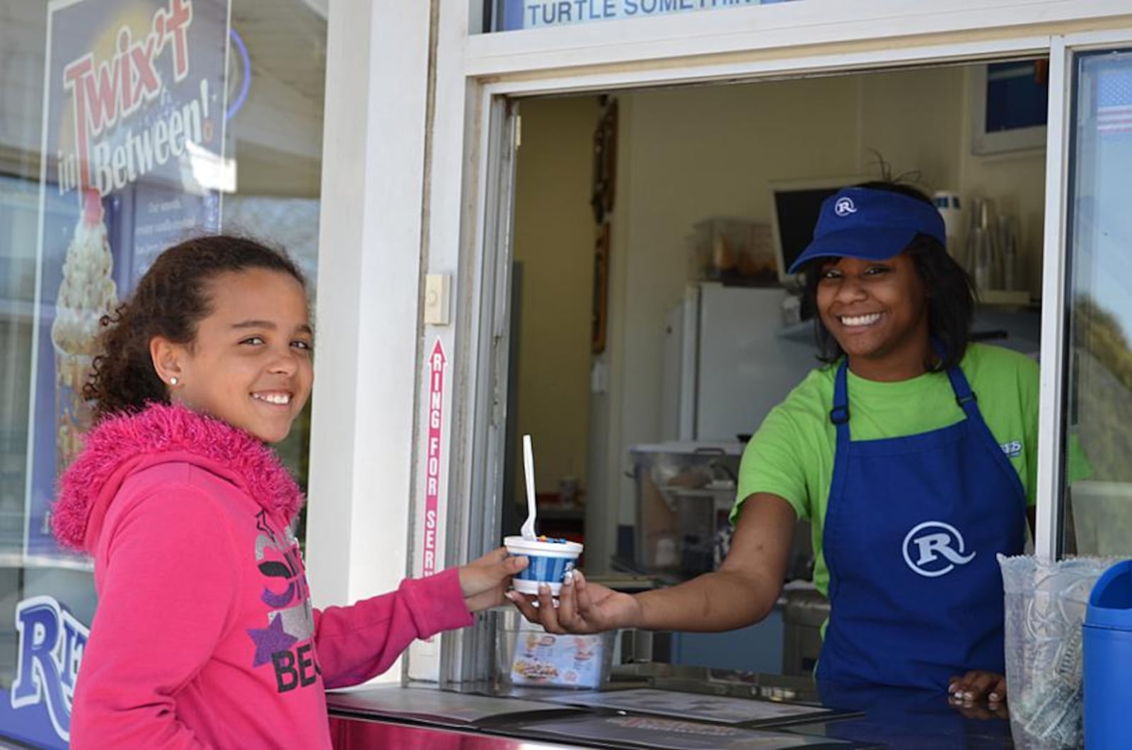 Alexis serving up sweet treats at the Ritter's in Kettering.