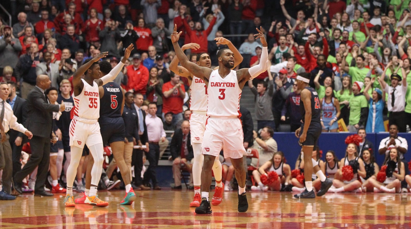 Dayton against Duquesne on Saturday, Feb. 2, 2019, at UD Arena.