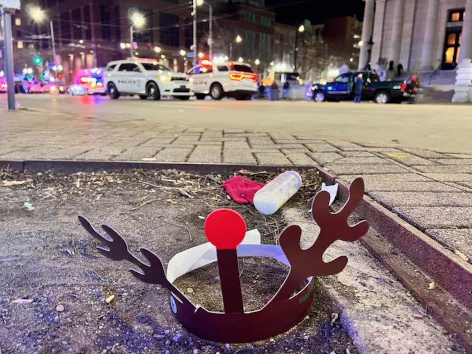 The parade at the Dayton Holiday Festival was stopped Friday night after reports of shots fired. Tom Gilliam/Contributed.