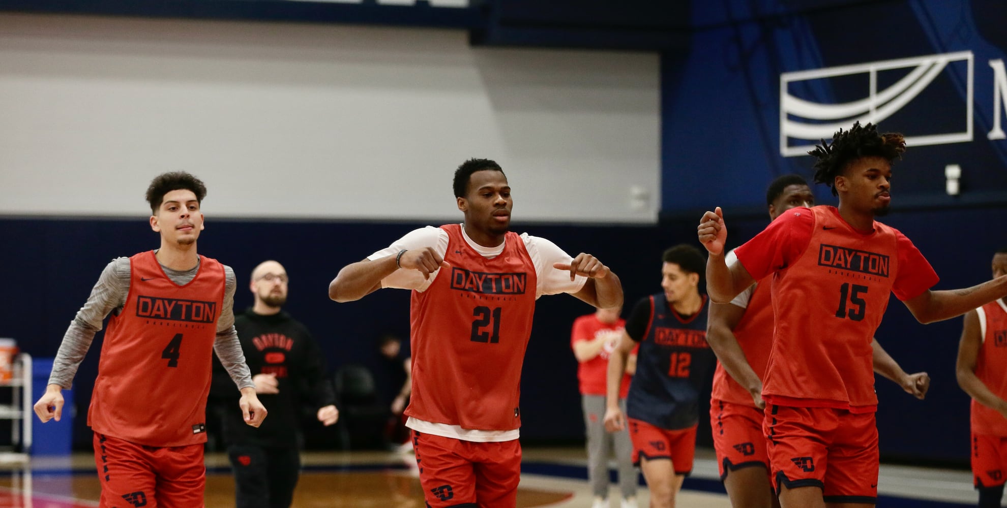 Dayton Flyers practice in Washington