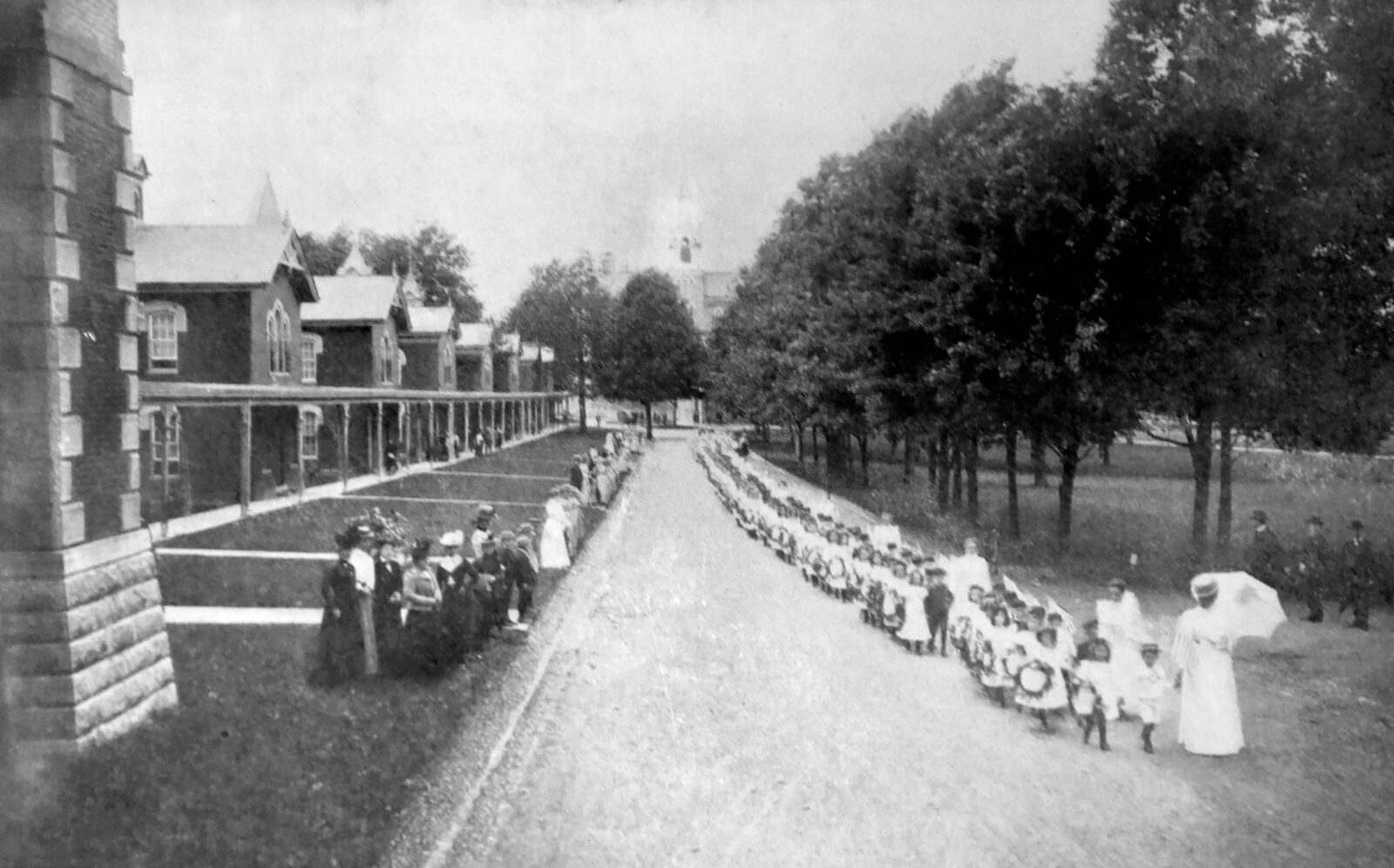 Each year a Memorial Day parade was held at the Ohio Soldiers and Sailors Orphans Home in Xenia. The event was held to connect children to the country's past. PHOTO COURTESY OF EX-PUPILS ASSOCIATION