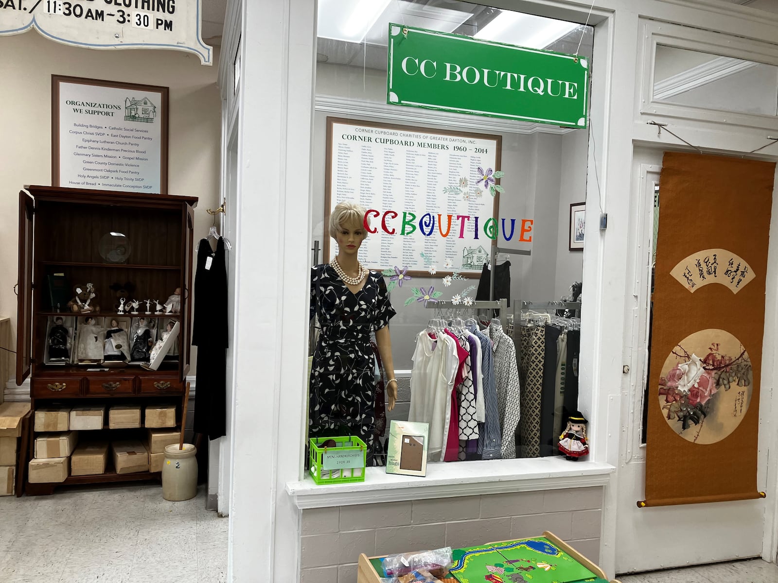 The Corner Cupboard Thrift Shop supports a number of local organizations.