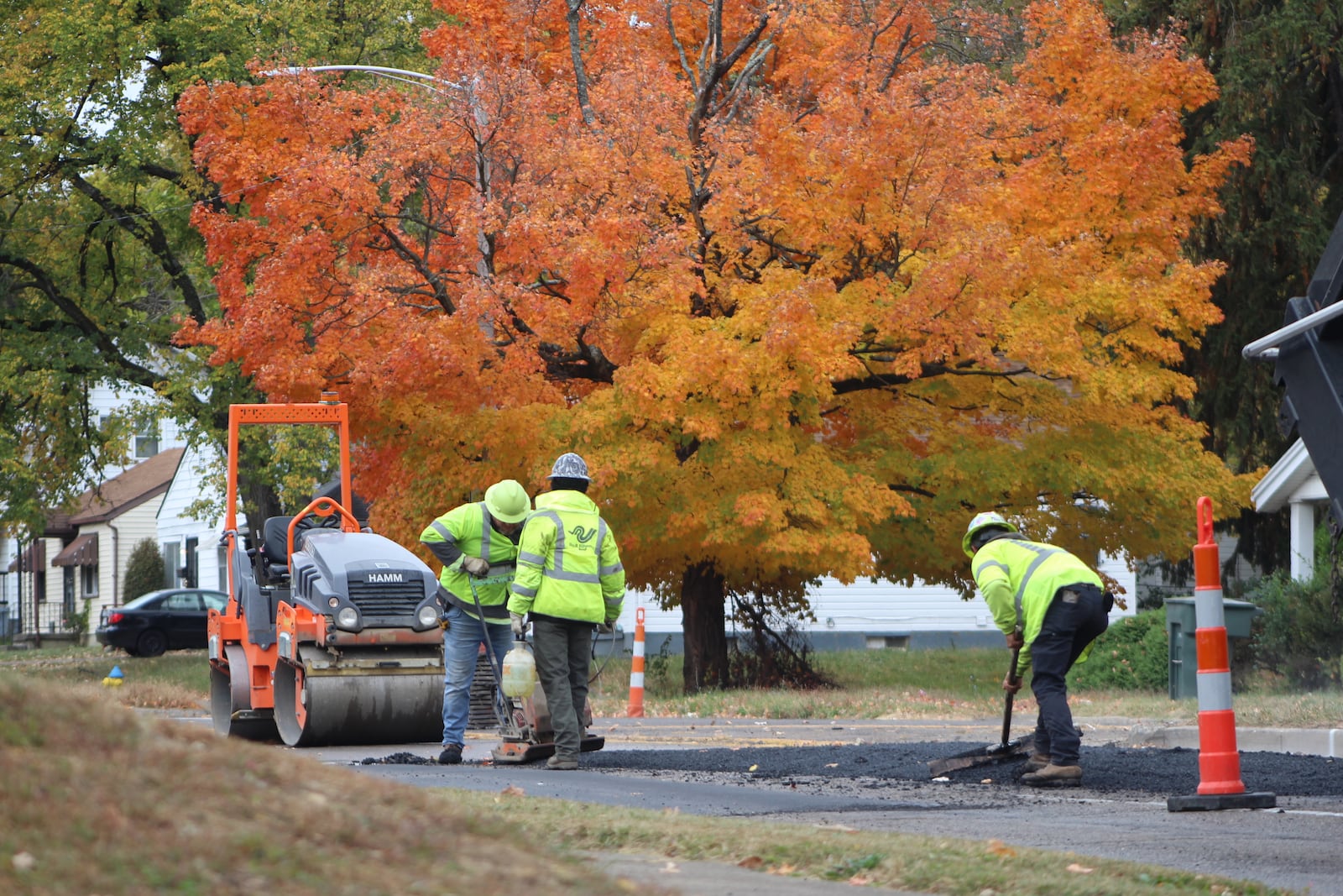 Dayton is installing speed bumps and cushions and other traffic-calming devices along Gettysburg Avenue to try to curb dangerous driving behaviors, like "hooning" and illegal street racing. CORNELIUS FROLIK / STAFF