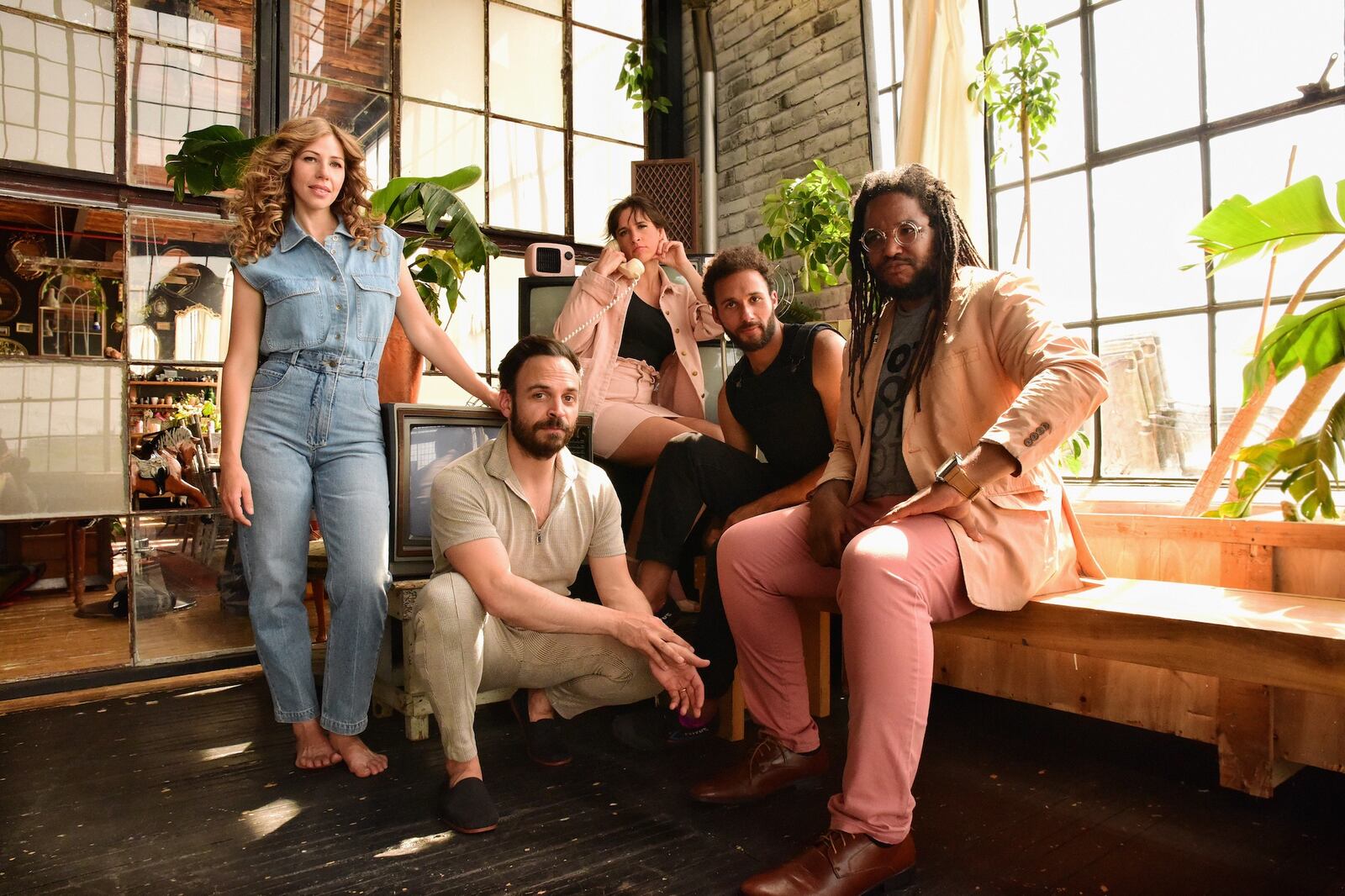 Lake Street Dive, (left to right) Rachael Price, Mike Calabrese, Bridget Kearney, James Cornelison and Akie Bermiss, perform at Rose Music Center in Huber Heights on Wednesday, Aug. 17.