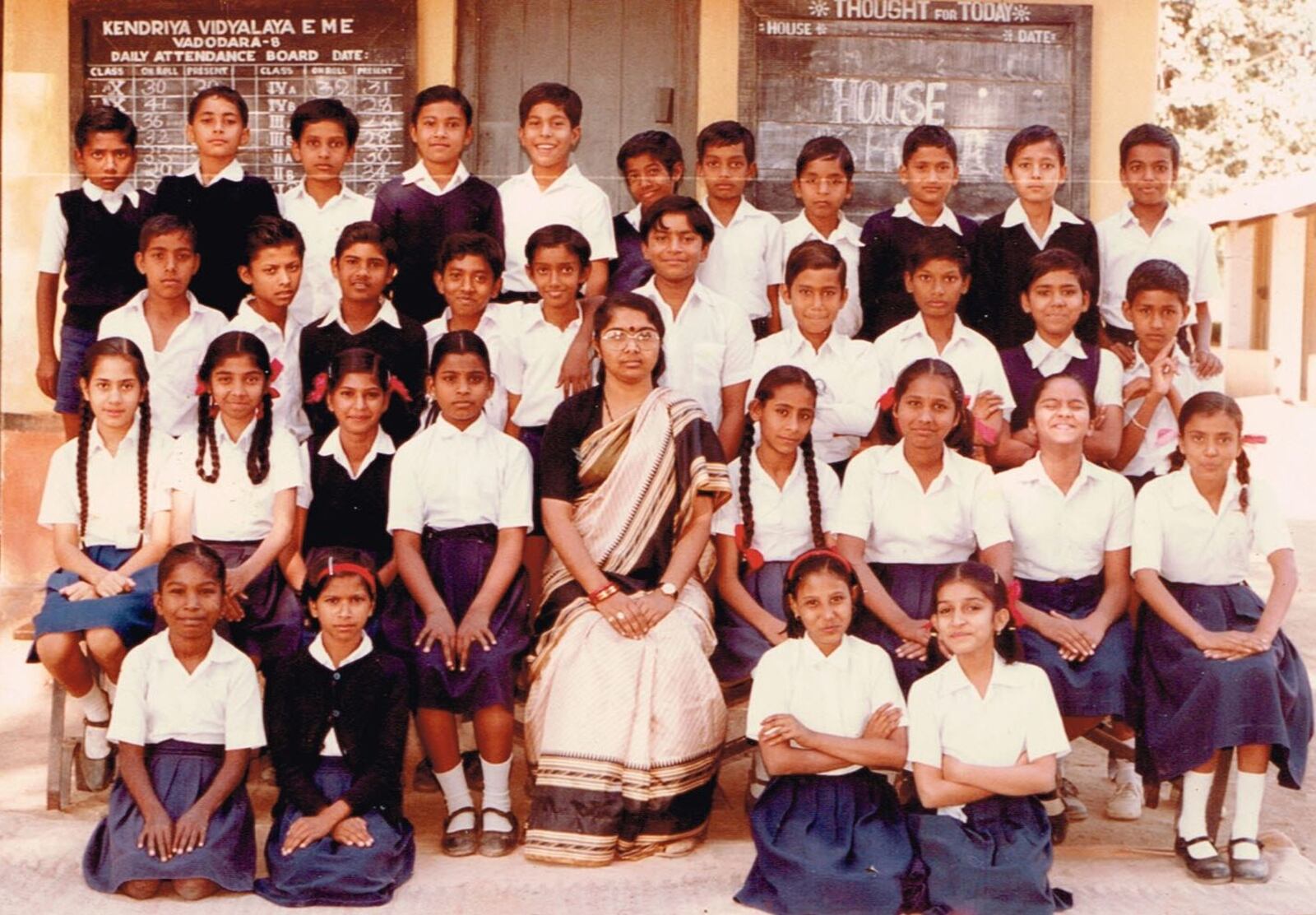 Ritika Sharma Kurup was born and raised in India. She came to Ohio to attend graduate school at The Ohio State University. Now a Centerville resident, Kurup is working to ensure every child has access to a quality education since this is what made all the difference for her. She is shown in the front row of her sixth grade class - far right. CONTRIBUTED