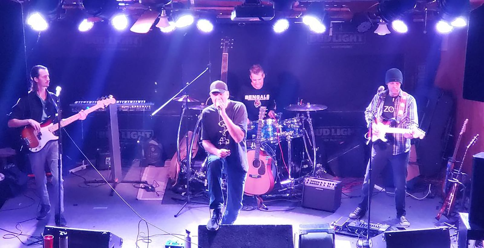 Seconds to Surrender performing before an audience, left to right, Sean Kelley (bass), Brian Elias (vocals), Rob Hoeting (drums), Thad Bissett (guitar). CONTRIBUTED