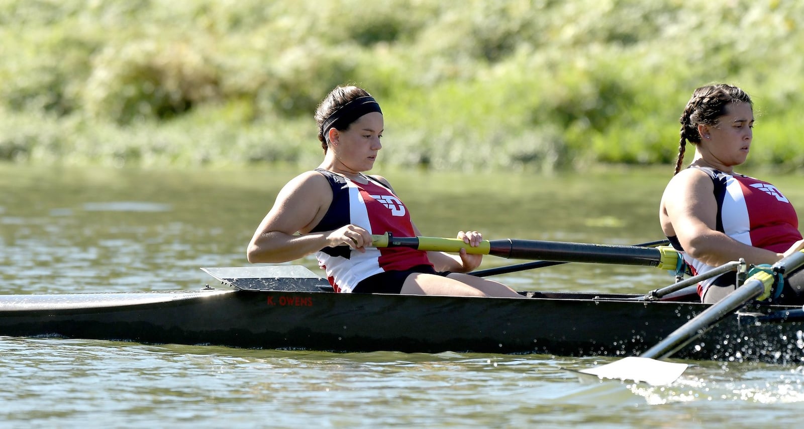 Danielle Foust is a senior on the University of Dayton rowing team. ERIK SCHELKUN / UNIVERISTY OF DAYTON