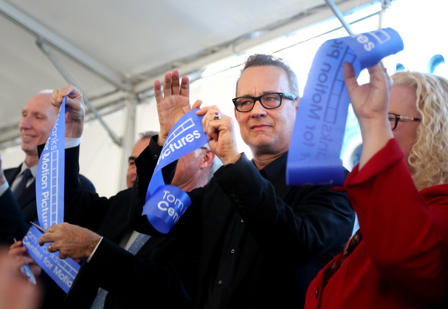 Tom Hanks cuts ribbon at Wright State University