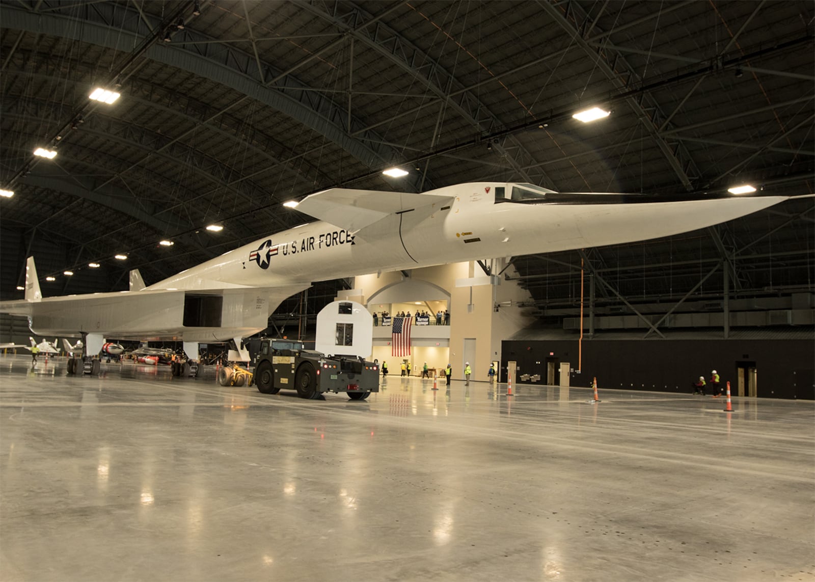 The North American XB-70 Valkyrie was rolled into the new fourth building of the National Museum of the United States Air Force on Tuesday, October 27.