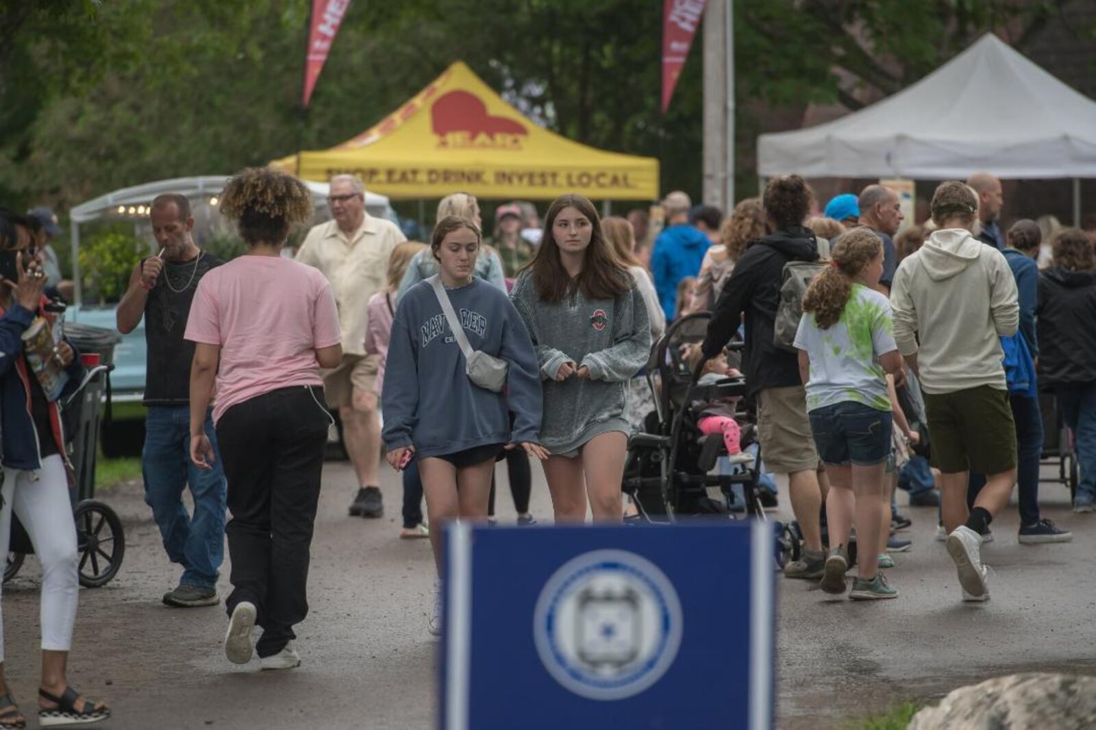 Patrons stroll through the Party in the Park event in Centerville. CONTRIBUTED