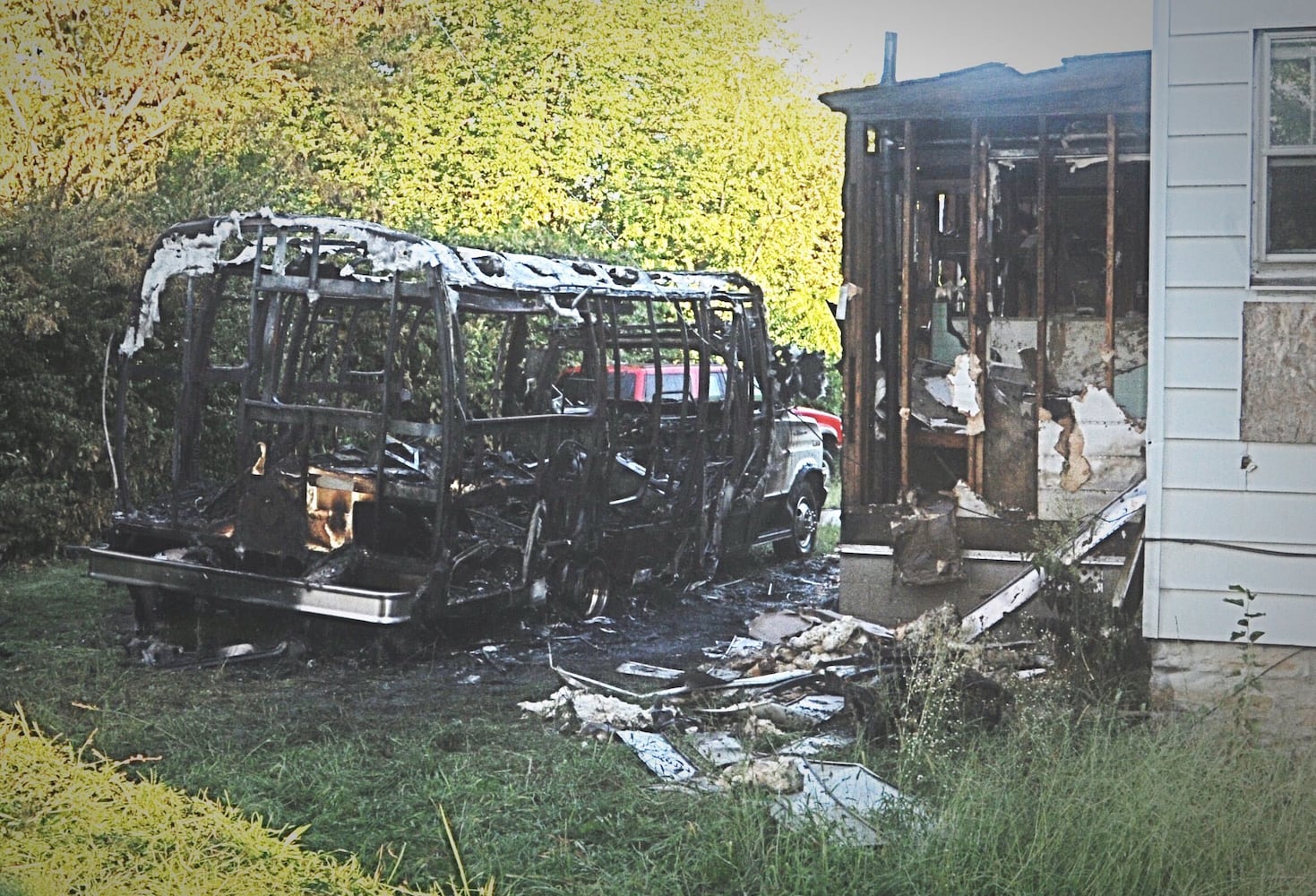 Fire in motor home in Dayton