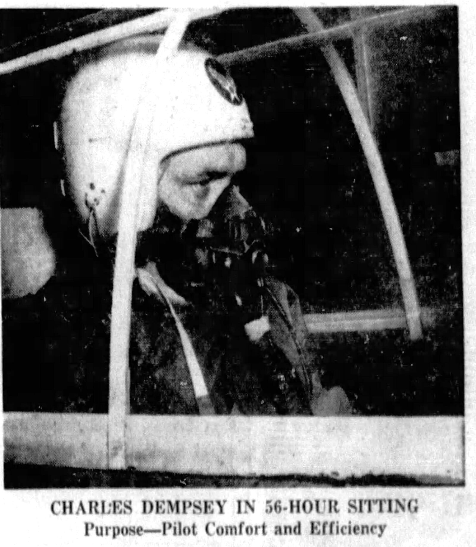 March 7, 1954: Engineer 'sits' in plane's cockpit at air base for 56 continuous hours. DAYTON DAILY NEWS ARCHIVES