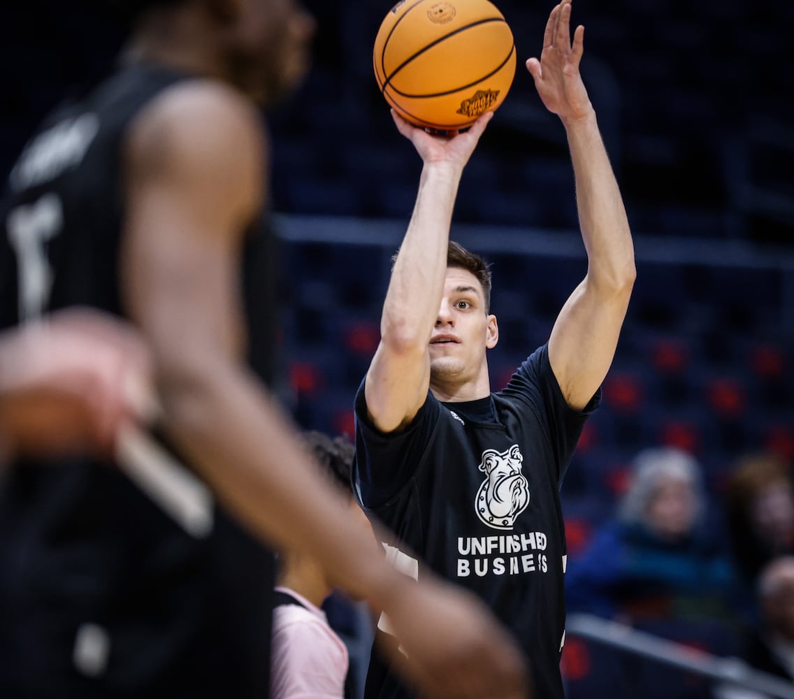 Wright State, Bryant practice at UD Arena ahead of tourney game