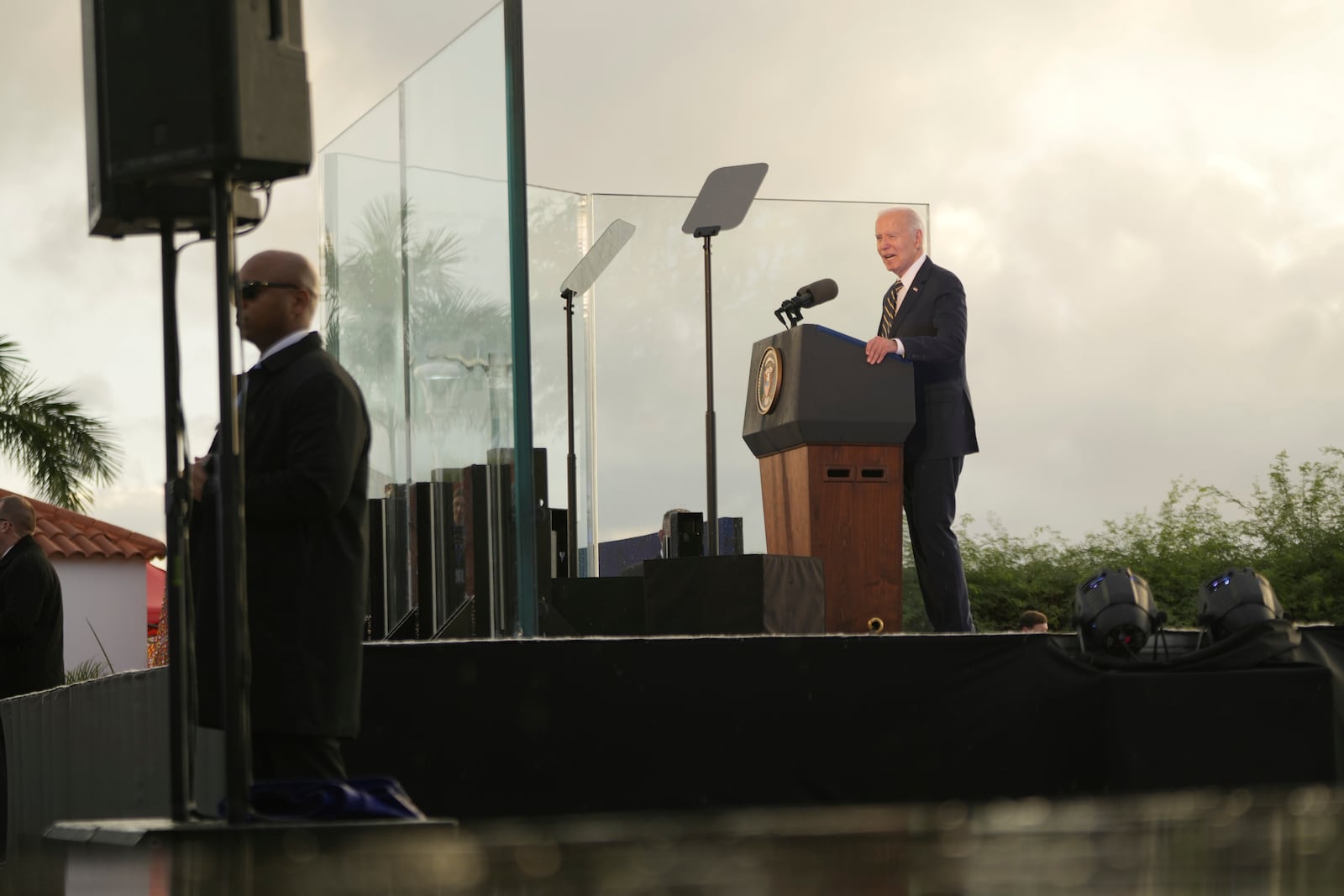 President Joe Biden speaks at the National Museum of Slavery, in the capital Luanda, Angola on Tuesday, Dec. 3, 2024. (AP Photo/Ben Curtis)