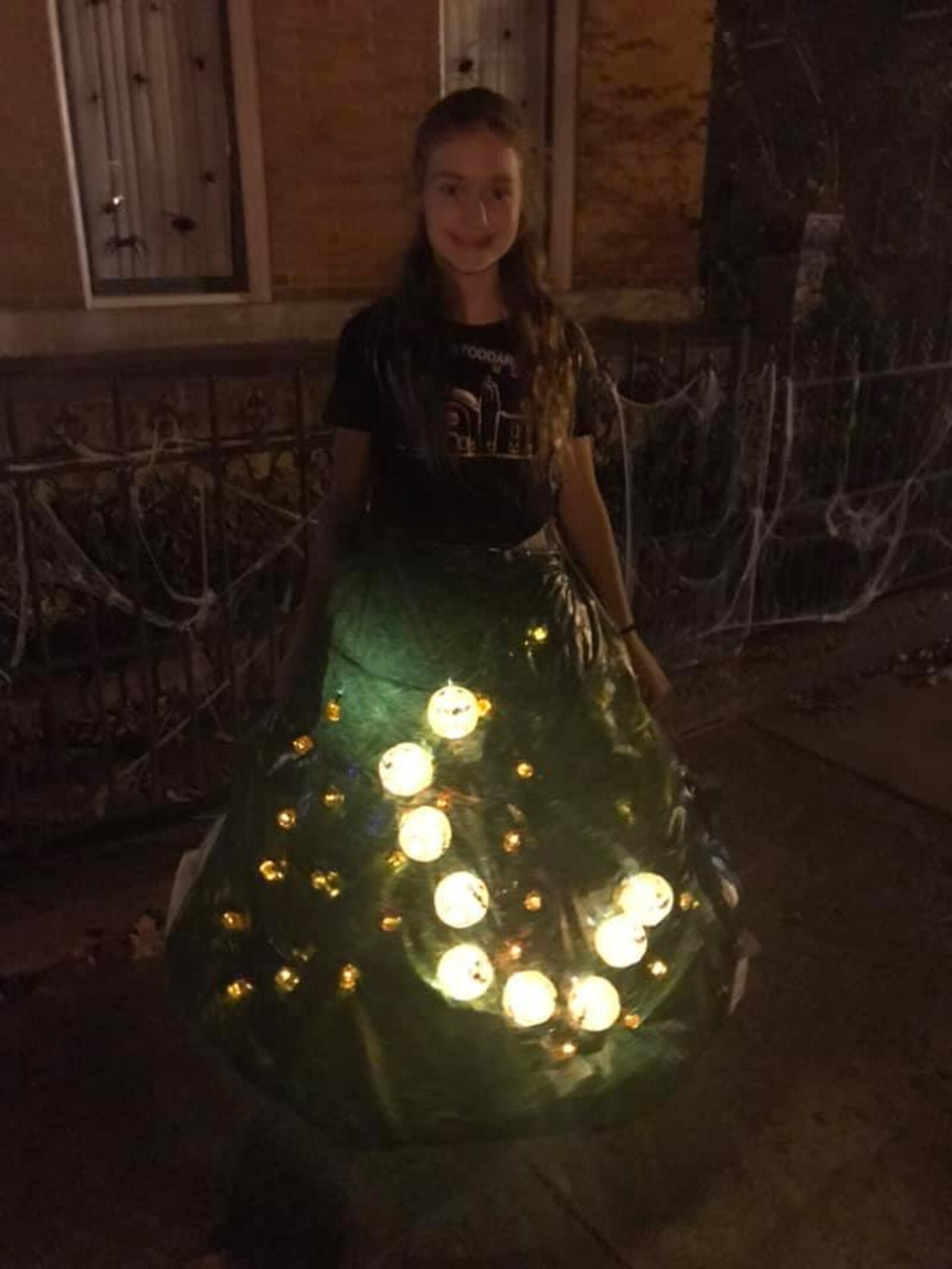 Vivian Steele 2019 Halloween costume is the Stoddard Avenue Pumpkin Glow.