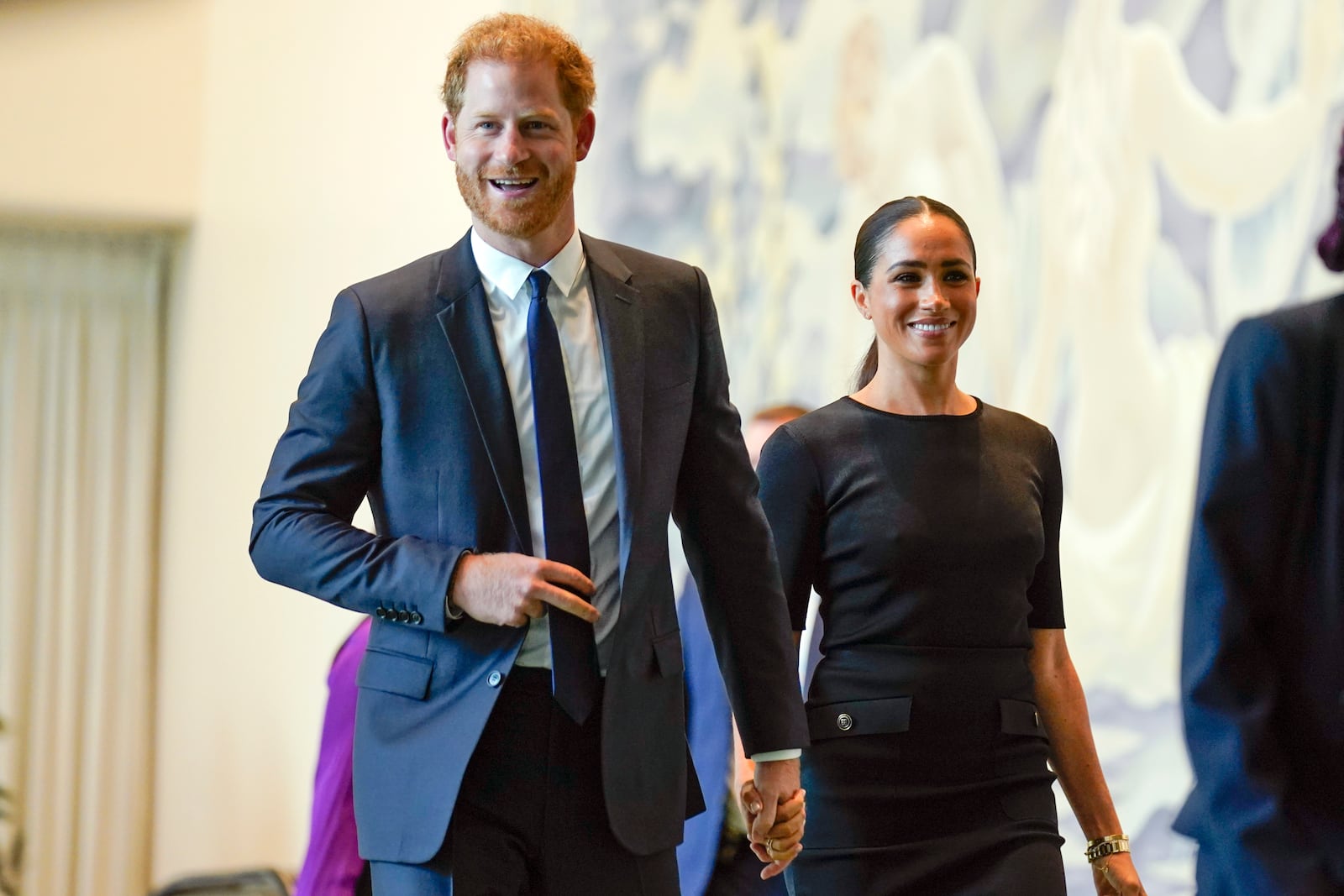 FILE -Prince Harry and Meghan Markle arrive at United Nations headquarters, July 18, 2022. (AP Photo/Seth Wenig, File)