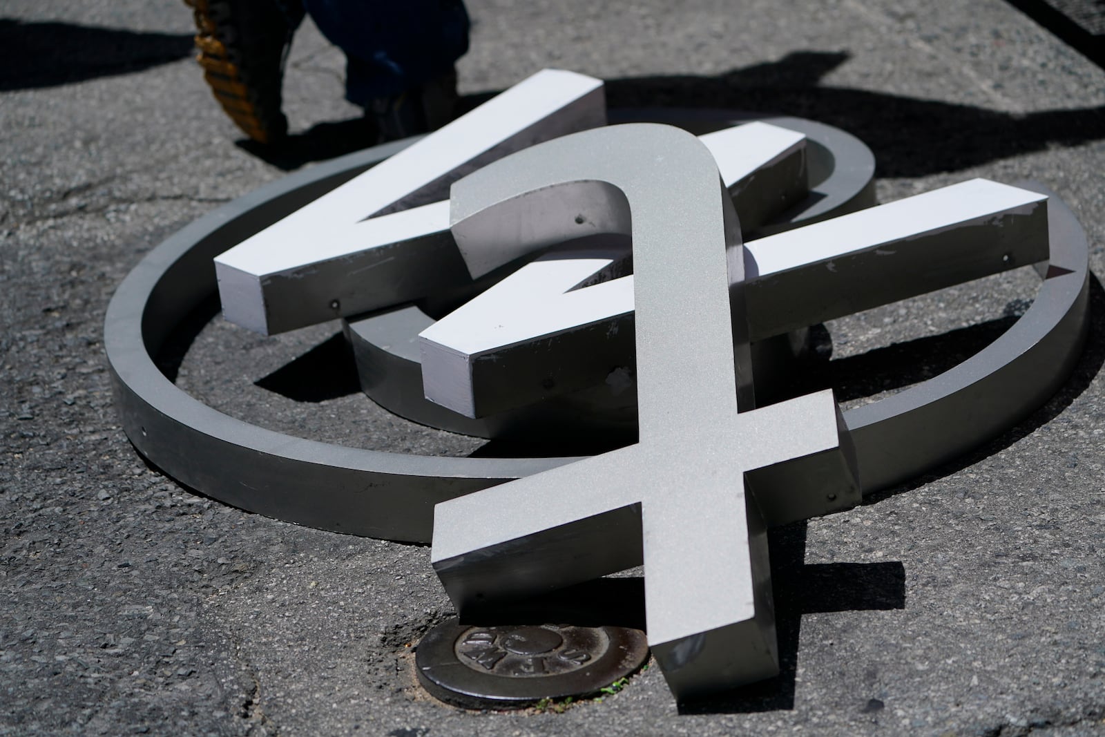 FILE - A pile of characters removed from a sign on the Twitter headquarters building is seen in San Francisco, July 24, 2023. (AP Photo/Godofredo A.Vásquez, File)