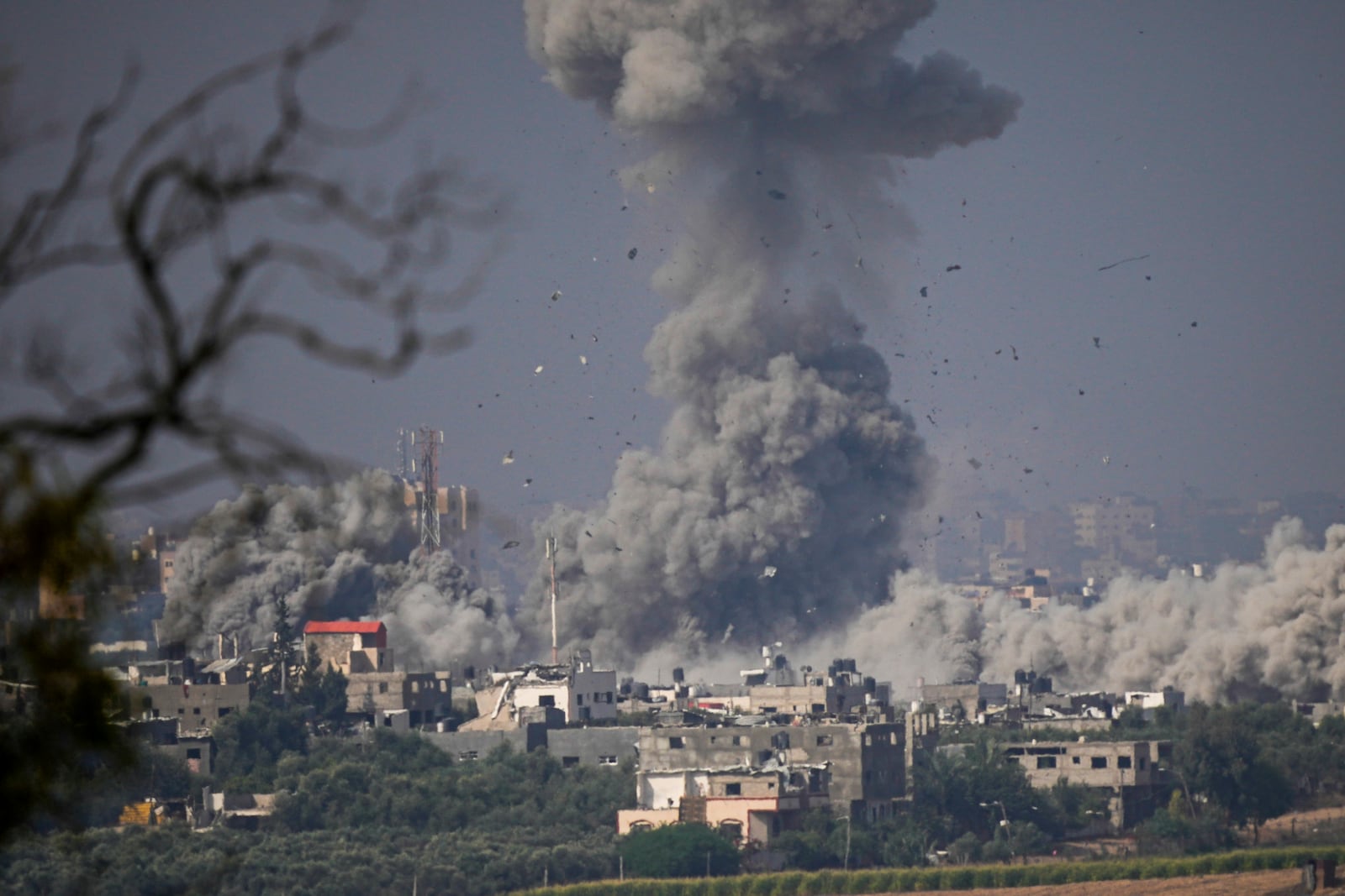 FILE - Smoke rises following an Israeli airstrike in the Gaza Strip, as seen from southern Israel, on Oct. 23, 2023. (AP Photo/Ariel Schalit, File)