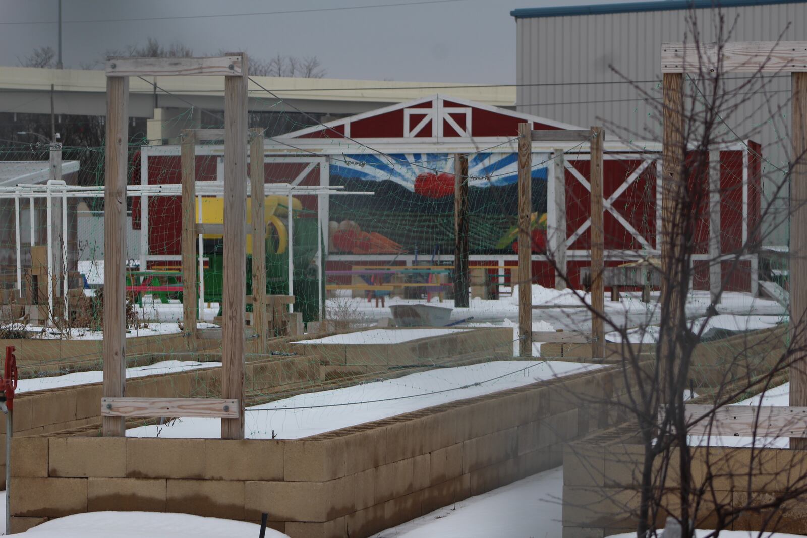 The Dayton Foodbank Inc.'s edible forest, adjacent to its warehouse. CORNELIUS FROLIK / STAFF