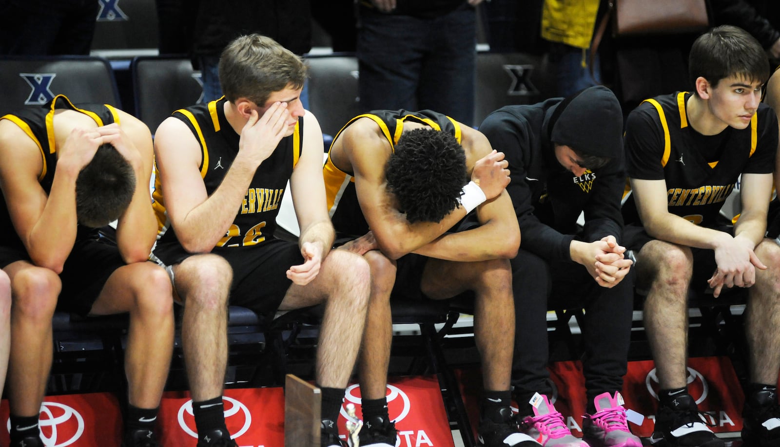 Moeller defeated Centerville 59-41 in a boys high school basketball D-I regional final at Xavier University’s Cintas Center on Saturday, March 16, 2019. MARC PENDLETON / STAFF