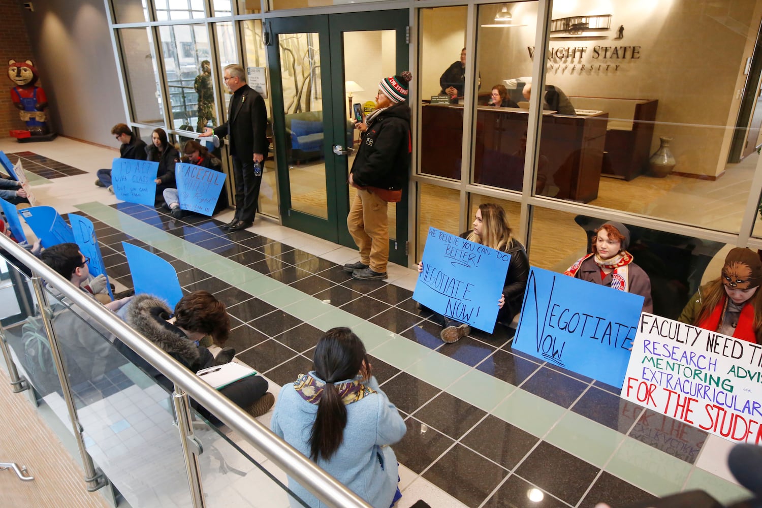 PHOTOS: WSU Faculty strike, President teaches, Students sit-in