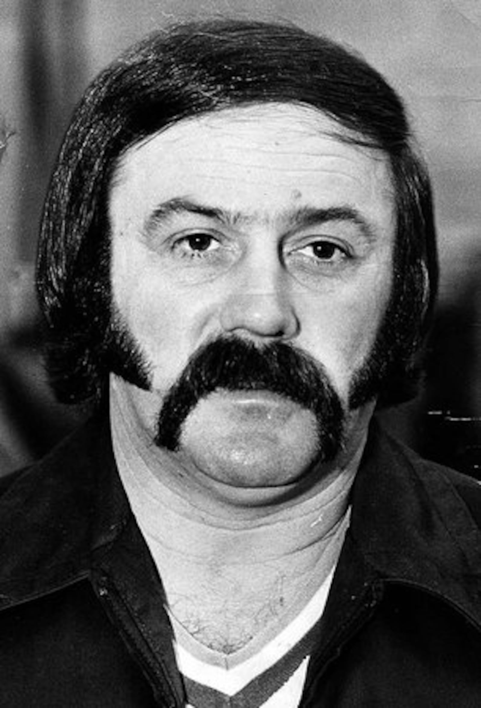 William E. Stepp, former drag racer as well as gangster, photo from 1974.