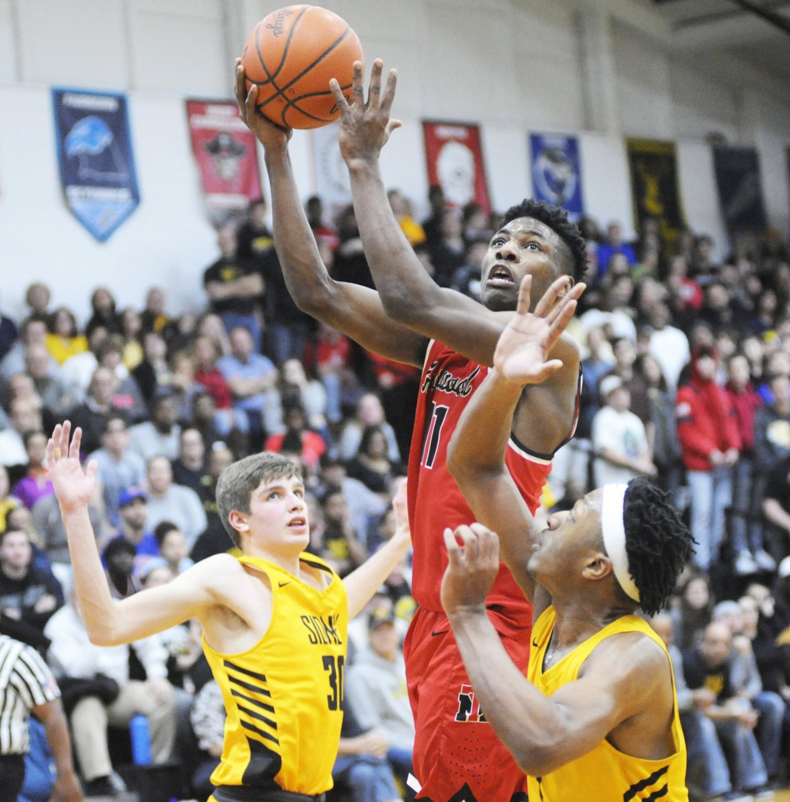 Trotwood’s Carl Blanton scored 18 points. Trotwood-Madison defeated host Sidney 90-69 in a boys high school basketball game on Friday, Jan. 25, 2019. MARC PENDLETON / STAFF