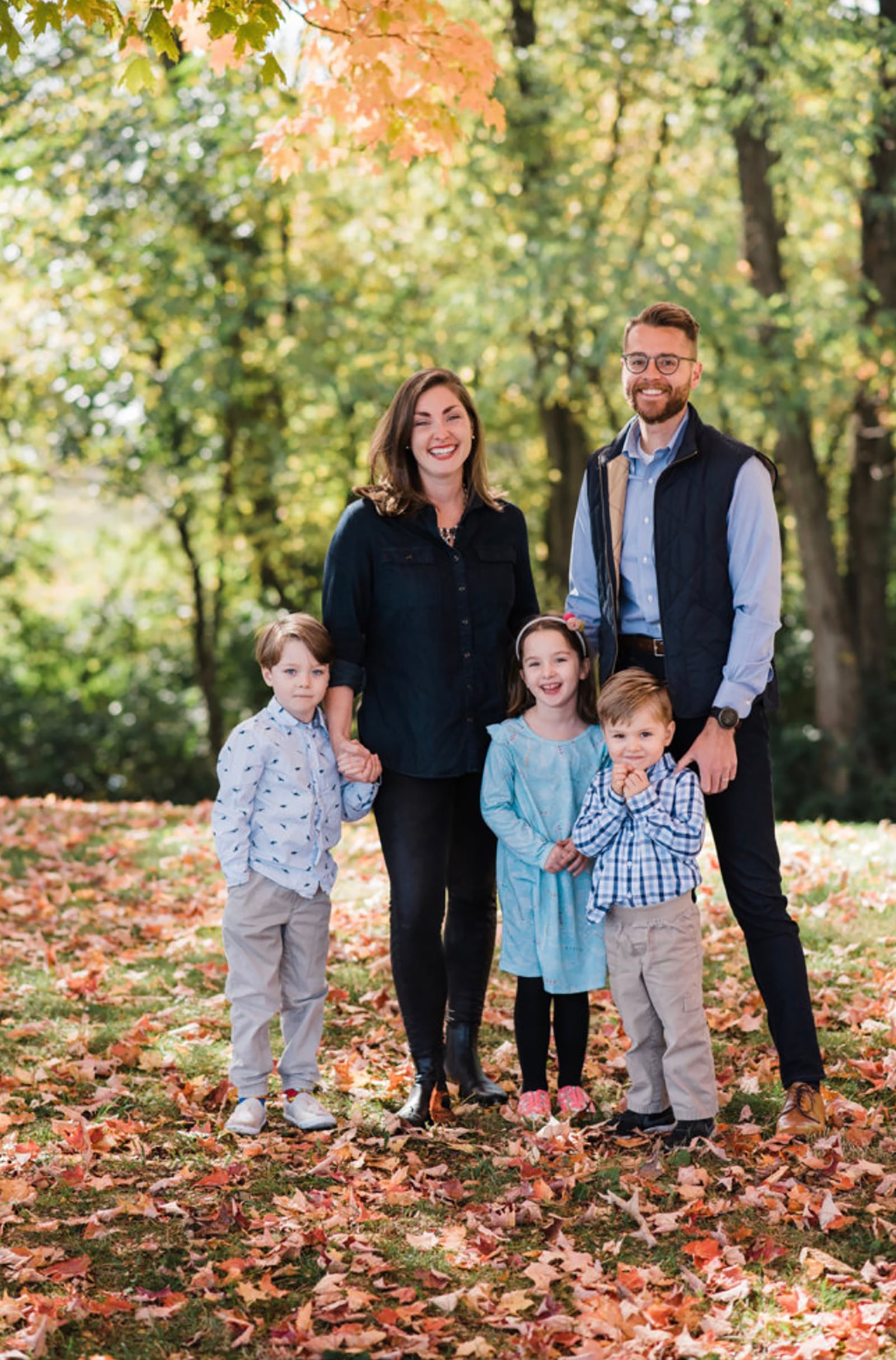 Lauren Parker and her family from left to right: Wesley, 5, Lauren Parker, Margo, 5, Silas, 3, and Mathew Parker. The family had to quickly change gears in early 2020 and adjust as most families did across the nation, to working remotely and juggling raising kids. Mat is an attorney in Columbus and is also a Dayton native. CONTRIBUTED