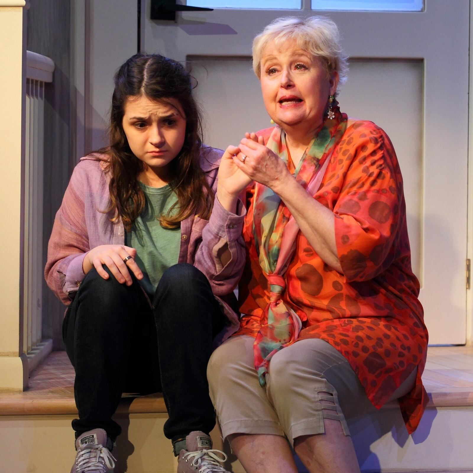 Madison Kopec (left as Emma) and Sally Mayes (Elaine) in the Human Race Theatre Company's production of "Indigo." PHOTO BY SCOTT J. KIMMINS