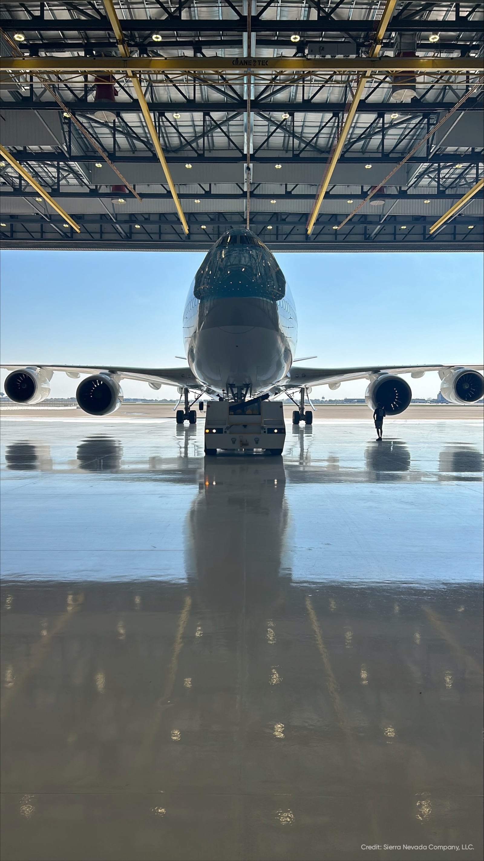 The second Boeing 747-8i that Sierra Nevada Corp. will modify at its Dayton Aviation Innovation and Technology Center. Contributed