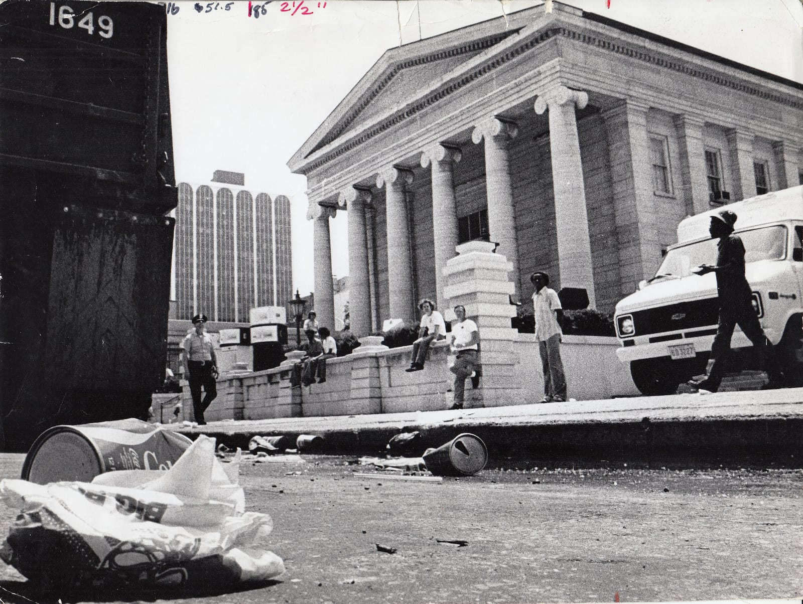 A view of construction happening on Courthouse Square in Dayton in November 1974.