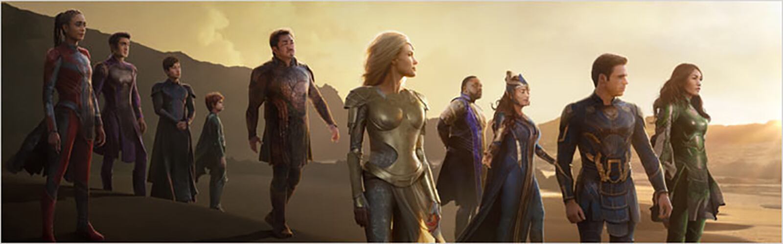 “Eternals” stars Angelina Jolie, Gemma Chan, Richard Madden, Kumail Nanjiani, Lauren Ridloff, Brian Tyree Henry, Salma Hayek, Lia McHugh, Don Lee and Kit Harrington. The film is rated PG-13 and is distributed by Walt Disney Studios Motion Pictures. CONTRIBUTED IMAGE