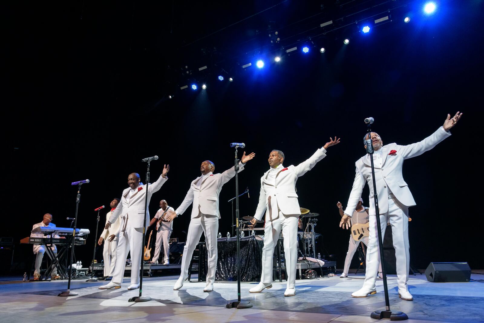 Rock & Roll Hall of Famers The Temptations and The Righteous Brothers played a concert at the Rose Music Center at The Heights on Saturday, June 25, 2022. The Temptations will return to the Rose Friday, July 28. TOM GILLIAM / CONTRIBUTING PHOTOGRAPHER